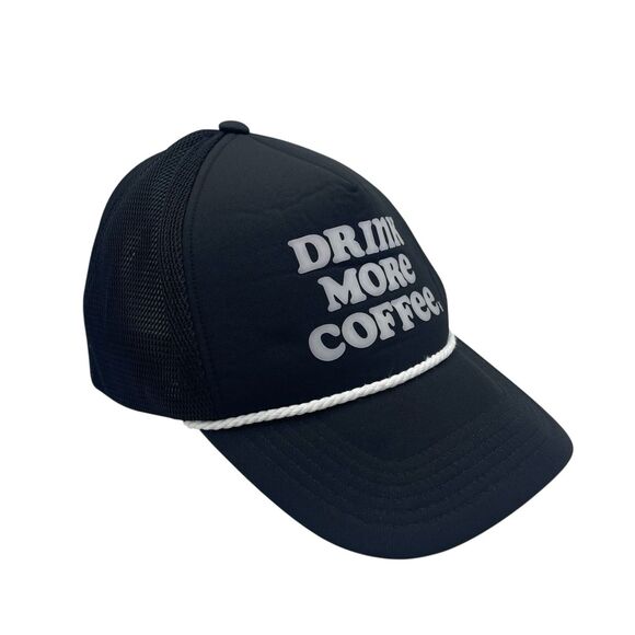 Dutch Bros Drink More Coffee Trucker Snapback Hat 2023 Black Mesh Cap Adjustable - Picture 2 of 5